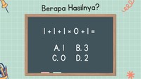 Ini soal matematika yang dipelajari oleh anak-anak di sekolah dasar (SD).