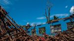 Penampakan Atap Sekolah Ambruk di Lebak