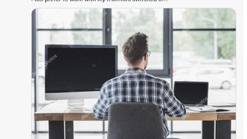 Bekerja dengan layar mati. Foto: Twitter via Boredpanda 