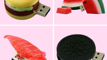 Bentuk flashdisk yang lucu dari burger, orero, sushi hingga buah semangka. Foto: Brightside