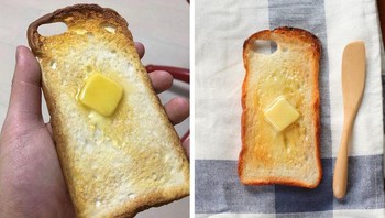Sudah punya belum casing ponsel dengan bentuk roti panggang dengan olesan mentega Foto: Brightside