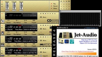 Kalau WinAmp dianggap kurang canggih, pilihan selanjutnya pasti jatuh ke Jet Audio. Aplikasi buatan Cowon ini mampu menyodorkan fungsi seperti sistem audio sungguhan pada masanya. Tampilannya pun sengaja dibuat seperti sistem audio mahal yang saling bertumpuk. Foto: Internet