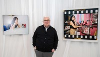 Ayah Amy Winehouse, Mitch Winehouse, hadir dalam pembukaan pameran seni tersebut. Foto: Getty Images/John Phillips