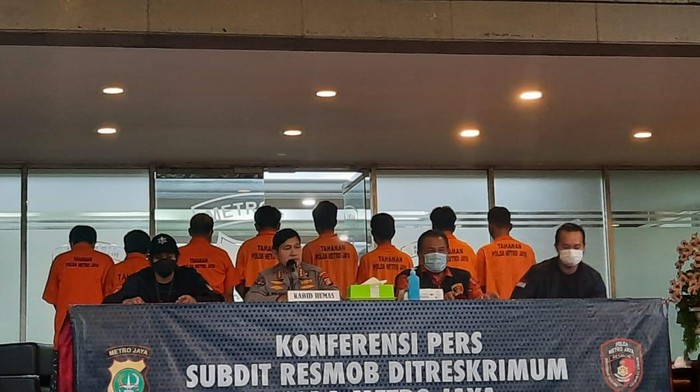 Konferensi pers Polda Metro Jaya ungkap kasus jambret di Bekasi