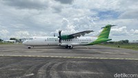 Usai sukses mendarat di bandara Ngloram, tak lama kemudian maskapai Citilink langsung melakukan penerbangan balik dari bandara Ngloram menuju bandara Halim Perdanakusuma. Dengan membawa 50 penumpang.