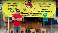 Menemukan soto Banjar terbilang sulit. Namun, kamu bisa mampir ke kedai bernama Samin Banjar yang berlokasi di kawasan Jatiwaringin. Foto: detikcom/Riska Fitria