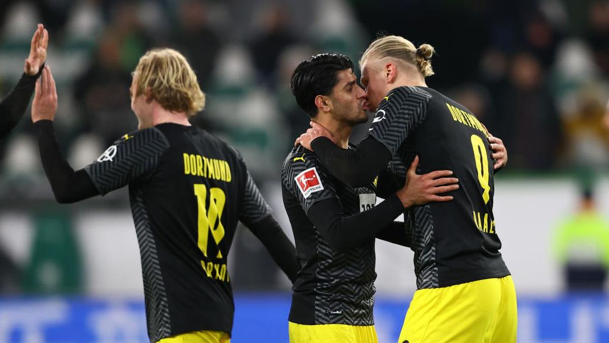 Borussia Dortmund menang 3-1 atas Wolfsburg (Foto: Getty Images/Martin Rose)
