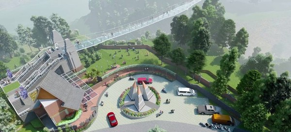 Jembatan kaca ini disebut wisata adrenalin karena berada di ketinggian dan wisatawan dapat langsung melihat pemandangan di bawah jembatan melalui kaca. Jembatan Kaca Seruni Point di KSPN Bromo-Tengger-Semeru, Jawa Timur ini merupakan jembatan kaca pertama di Indonesia. Foto: Dok. Ditjen Bina Marga Kementerian PUPR Jembatan kaca ini disebut wisata adrenalin karena berada di ketinggian dan wisatawan dapat langsung melihat pemandangan di bawah jembatan melalui kaca. Jembatan Kaca Seruni Point di KSPN Bromo-Tengger-Semeru, Jawa Timur ini merupakan jembatan kaca pertama di Indonesia. Foto: Dok. Ditjen Bina Marga Kementerian PUPR
