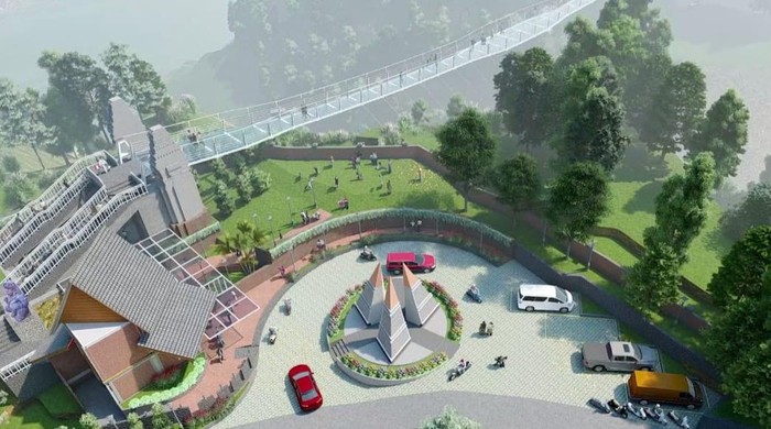 Desain Seruni Point, Jembatan Gantung Kaca Pertama di RI Desain Seruni Point, Jembatan Gantung Kaca Pertama di RI
