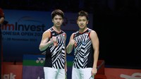 Minions berpose, mereka sukses mengunci tiket ke final Indonesia Open 2021 pada Minggu (28/11) besok. Selanjutnya, mereka akan menghadapi pemenang antara Akira Koga/Taichi Saito (Jepang) vs Takuro Hoki/Yugo Kobayashi (Jepang) (Humas PP PBSI)