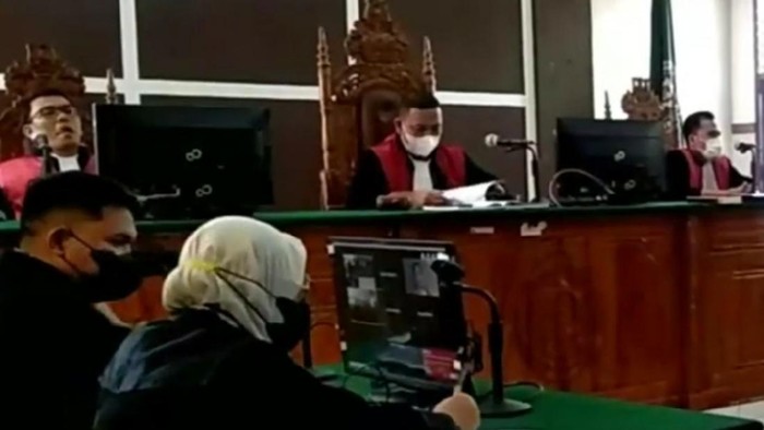 Pembacaan putusan terdakwa Aipda Guntur Siringo-ringo di PN Rantauprapat.