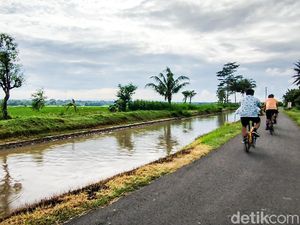 Ini Jalur Intake Kalibawang Kulon Progo, Trek Gowes Hits di Jogja