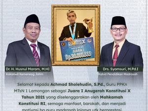Guru MTsN Lamongan Ini Raih Juara 1 Anugerah Konstitusi X Mahkamah Konstitusi