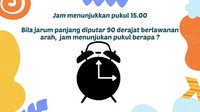 Coba pikir bila jarum diputar 90 derajat.