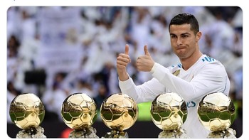 Fans juga masih berharap Ronaldo meraih Ballon dOr yang ke-6. Foto: Twitter
