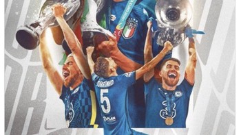 Jorginho yang mengantarkan Chelsea juara Piala Champions dan Italia Euro 2020 dinilai pas untuk meruntuhkan dominasi Messi dan Ronaldo dalam satu dekade ini. Foto: Twitter