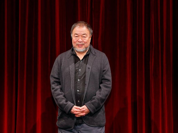 BERLIN, GERMANY - NOVEMBER 25: Ai Weiwei (L) and Daniel Kehlmann attend the book presentation 1000 Jahre Freud und Leid by Ai Weiwei at Berliner Ensemble on November 25, 2021 in Berlin, Germany. (Photo by Gerald Matzka/Getty Images)