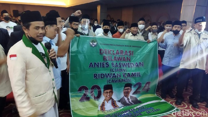 Deklarasi dukung Anies Baswedan-Ridwan Kamil maju Pilpres 2024.
