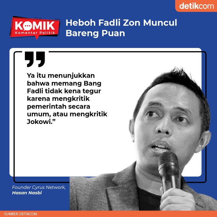 Heboh Fadli Zon Muncul Bareng Puan (Tim Infografis detikcom) Heboh Fadli Zon Muncul Bareng Puan (Tim Infografis detikcom)
