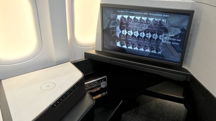 Kursi first class pesawat jenis baru