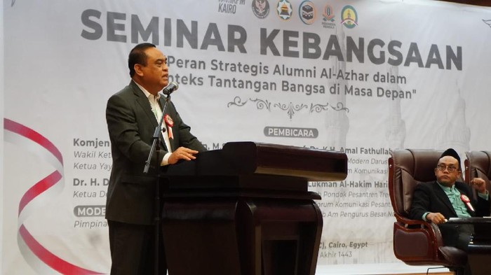 Memimpin Forum Komunikasi Pesantren Muadalah (FKPM), Waketum Dewan Masjid Indonesia (DMI) Komjen Pol (P) DR H Syafruddin MSi berkunjung ke Al-Azhar, Mesir.