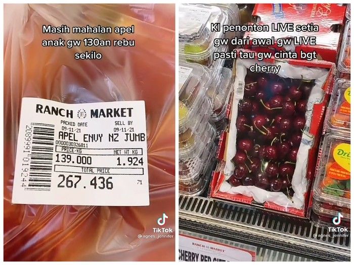 5 Momen Viral Kulineran Agnes Jennifer, Ngerujak hingga Beli Cherry Rp 2 Juta
