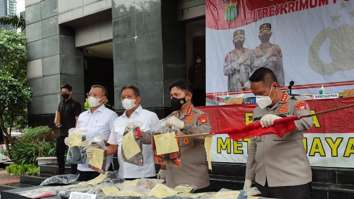 Konferensi pers di Polda Metro Jaya (Foto: Rakha/detikcom)