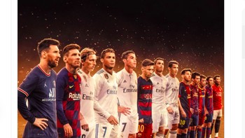 Walaupun sudah lama sekali, pecinta sepakbola ternyata masih berada di era Ronaldo dan Messi sampai saat ini. Foto: Twitter