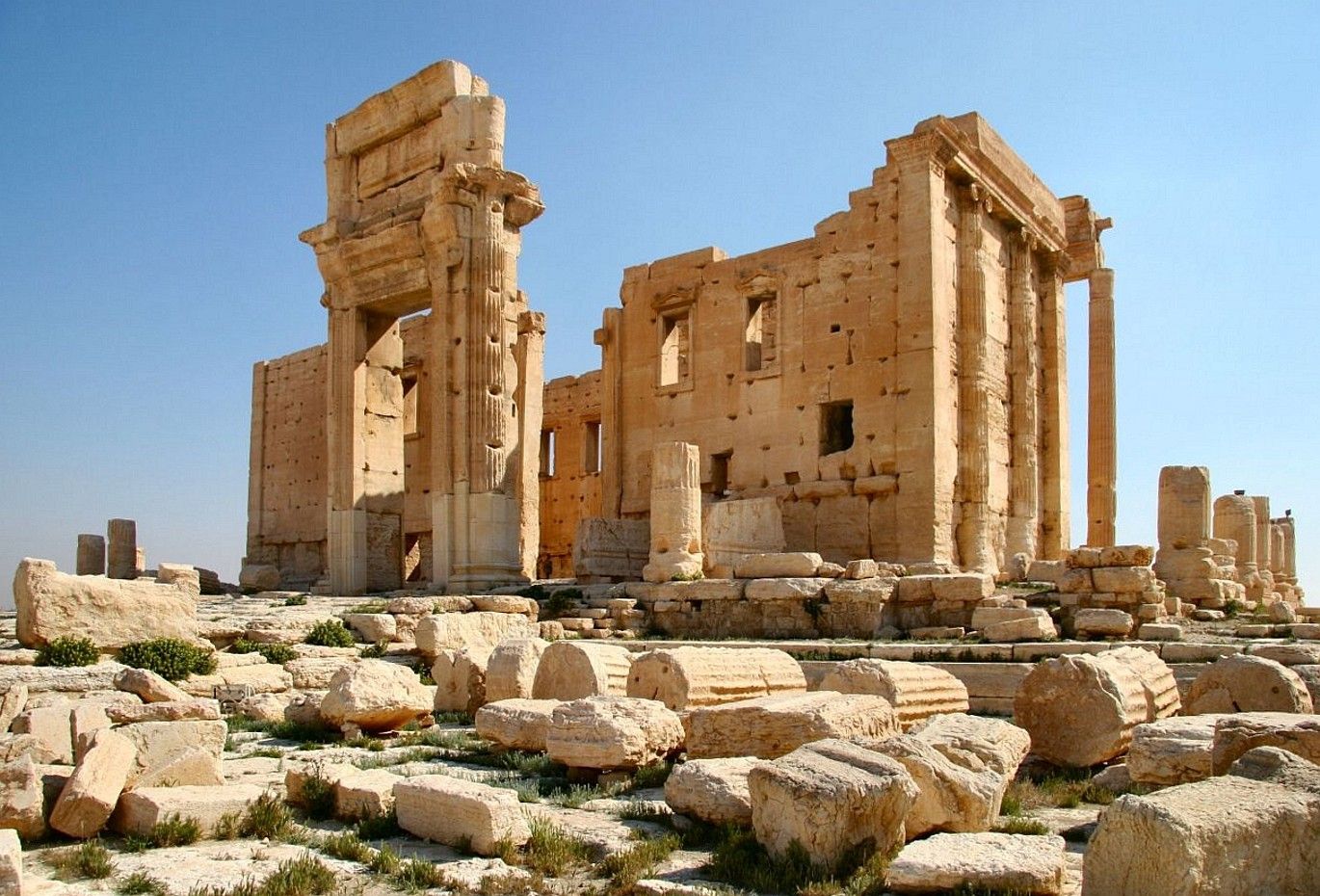 Ruinas del templo Bell en Palmira, Siria
