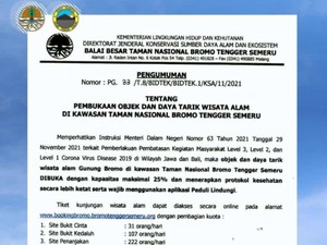 Hore... Wisata Bromo Kembali Dibuka, Tapi Jangan Lupa Tetap Prokes