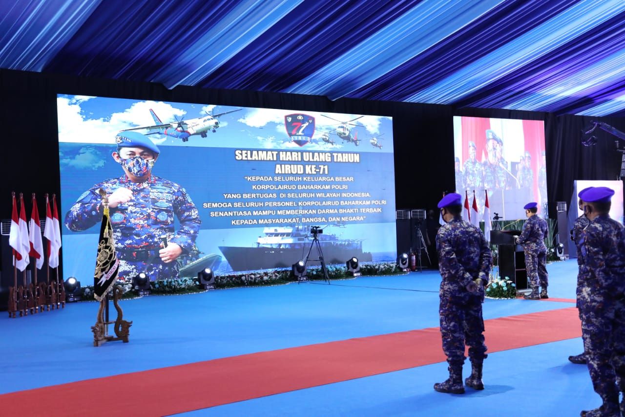 Kapolri Jenderal Listyo Sigit di peringatan HUT ke-71 Korpolairud