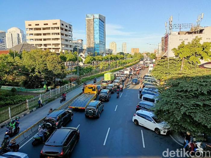 Jalan Ir Juanda Jakpus Macet Imbas Rekayasa Lalin terkait Reuni 212