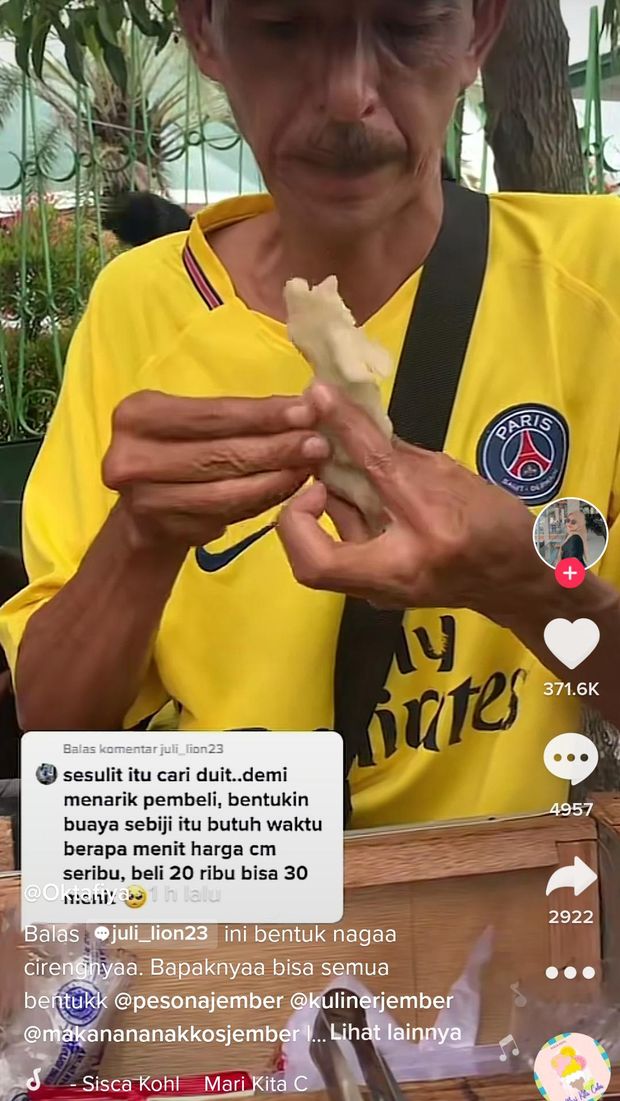 Jual Cireng Bentuk Binatang Rp 1.000, Penjual Ini Dapat Donasi Rp 3.7 Juta dari Netizen