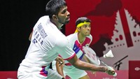Ganda putra India ini harusnya menjadi lawan pemain Indonesia Kevin/Marcus hari ini. Akhirnya Minions langsung memenangi pertandingan ini dan dipastikan lolos ke semifinal. AP Photo/Dita Alangkara  