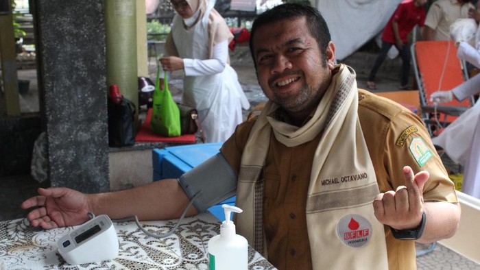 Ketua umum Blood For Life Foundation (BFLF) Indonesia Michael Octaviano