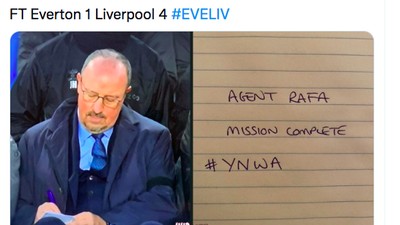 Meme Liverpool Bantai Everton, Benitez Jadi Tersangka