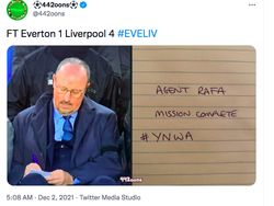 Meme Liverpool Bantai Everton, Benitez Jadi Tersangka