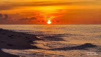 view sunset di pulau onen