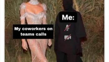 Selalu silent dan off cam. Foto: corporate_millennial_memes via Bored Panda