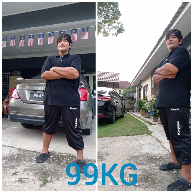 Sebelum melakukan diet Ahmad pun mengaku sering merasa kesulitan bergerak dan kecewa dengan dirinya sendiri. Dia bahkan kerap menangisi dirinya jika malam tiba. Namun untungnya berkat usaha dan kerja keras, dalam waktu sekitar 2 tahun Ahmad berhasil menurunkan berat badannya hingga menjadi 96 kg. Foto: Facebook