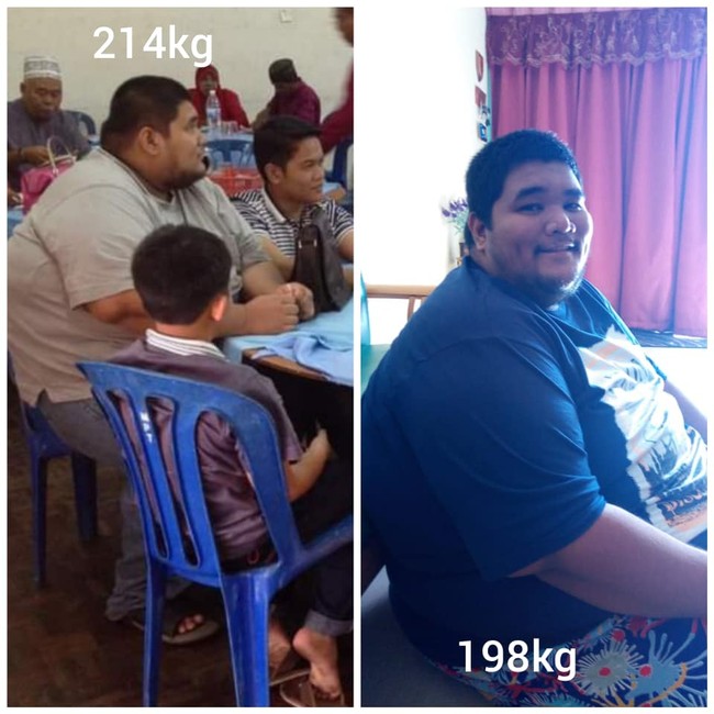 Seorang pemuda bernama Ahmad Afif Zafran membagikan kisah suksesnya turun berat badan hingga 118 kg. Pengalamannya itu dibagikan Ahmad ke grup Facebook Diet Suku Suku Separuh. Tak hanya bercerita, Ahmad pun membagikan foto-foto transformasinya yang berhasil bikin pangling. Foto: Facebook