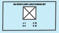 Kira-kira ada berapa jumlah garis lurus di bidang ini, ya.