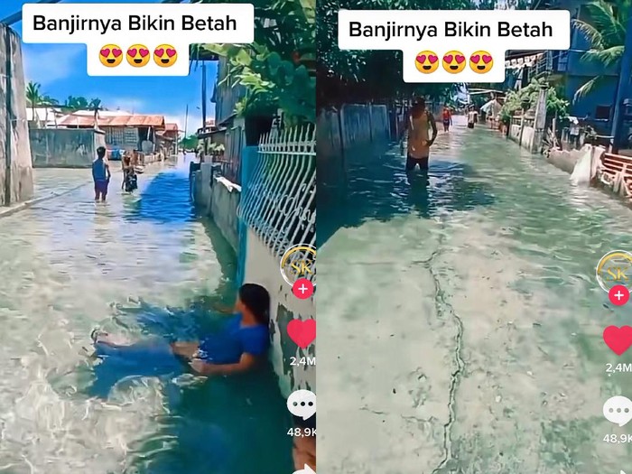 Beredar viral air banjir warnanya bening. Beredar viral air banjir warnanya bening.