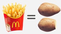 Kentang Goreng Mcd ukuran besar dibuat dari dua butir kurang sedikit kentang asli. @depositphotos via brightside