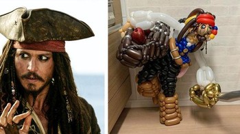 Captain Jack Sparrow. Foto: Instagram/balloonnaart
