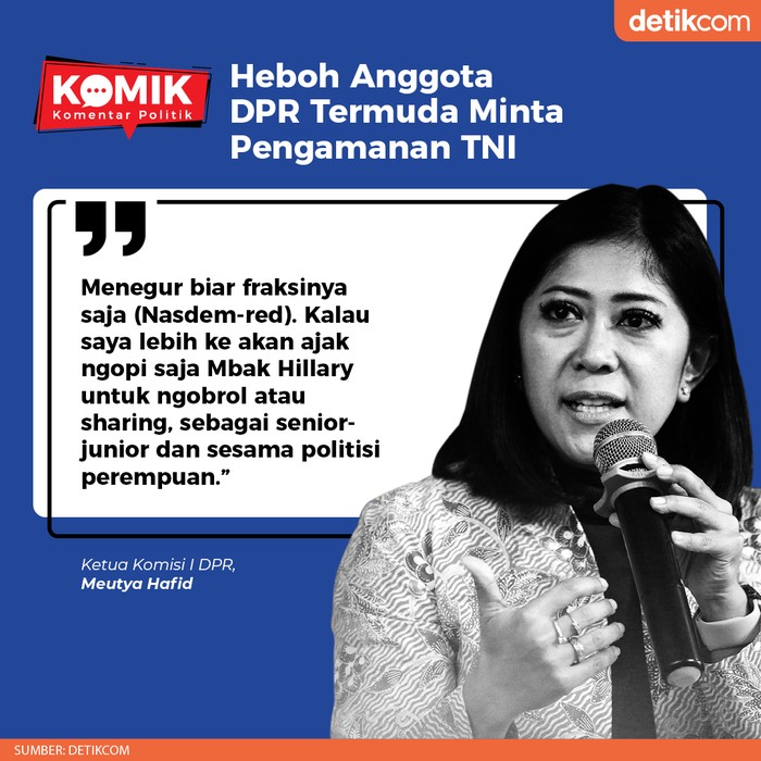 Heboh Anggota DPR Termuda Minta Pengamanan TNI (Tim Infografis detikcom) Heboh Anggota DPR Termuda Minta Pengamanan TNI (Tim Infografis detikcom)