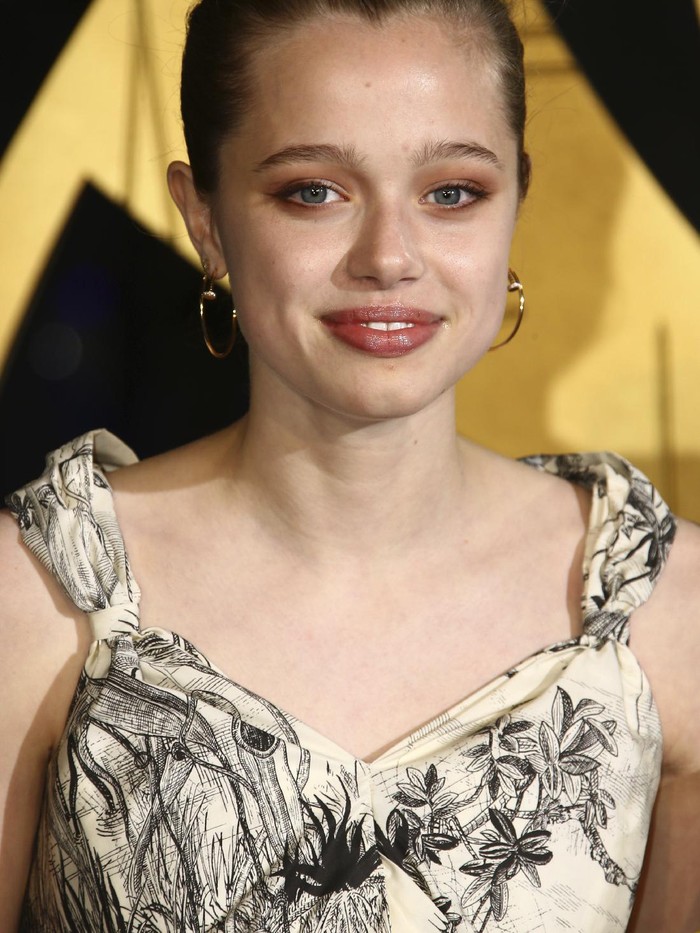 Los Angeles Premiere of Shiloh Jolie-Pitt, and Zahara Jolie-Pitt arrive at the premiere of
