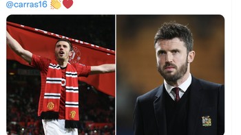 Terima kasih untuk dedikasimu yang luar biasa pada klub ini, Carrick. Foto: Twitter
