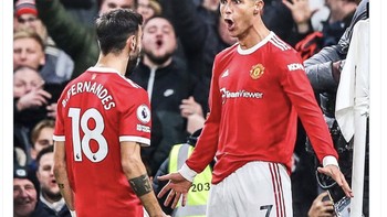 Cristiano Ronaldo mencetak dua gol yang berarti dia total sudah membukukan 801 gol sepanjang karirnya. Foto: Twitter