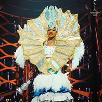Miss Grand Nigeria 2021 juga masuk ke Top 10 nasional kostum di Miss Grand International 2021. Patience Chenema Christopher mengenakan kostum bernaa Wa Zo Bia yang artinya memberi penghormatan kepada 3 kelompok etnis besar di Nigeria, Yoruba, Hausa dan Igbo, termasuk suku lainnya. Foto: dok. Instagram